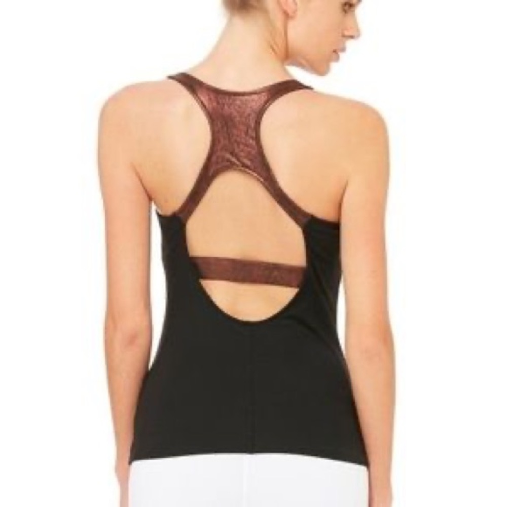 Alo Yoga bronze racerback bra tank top, XS